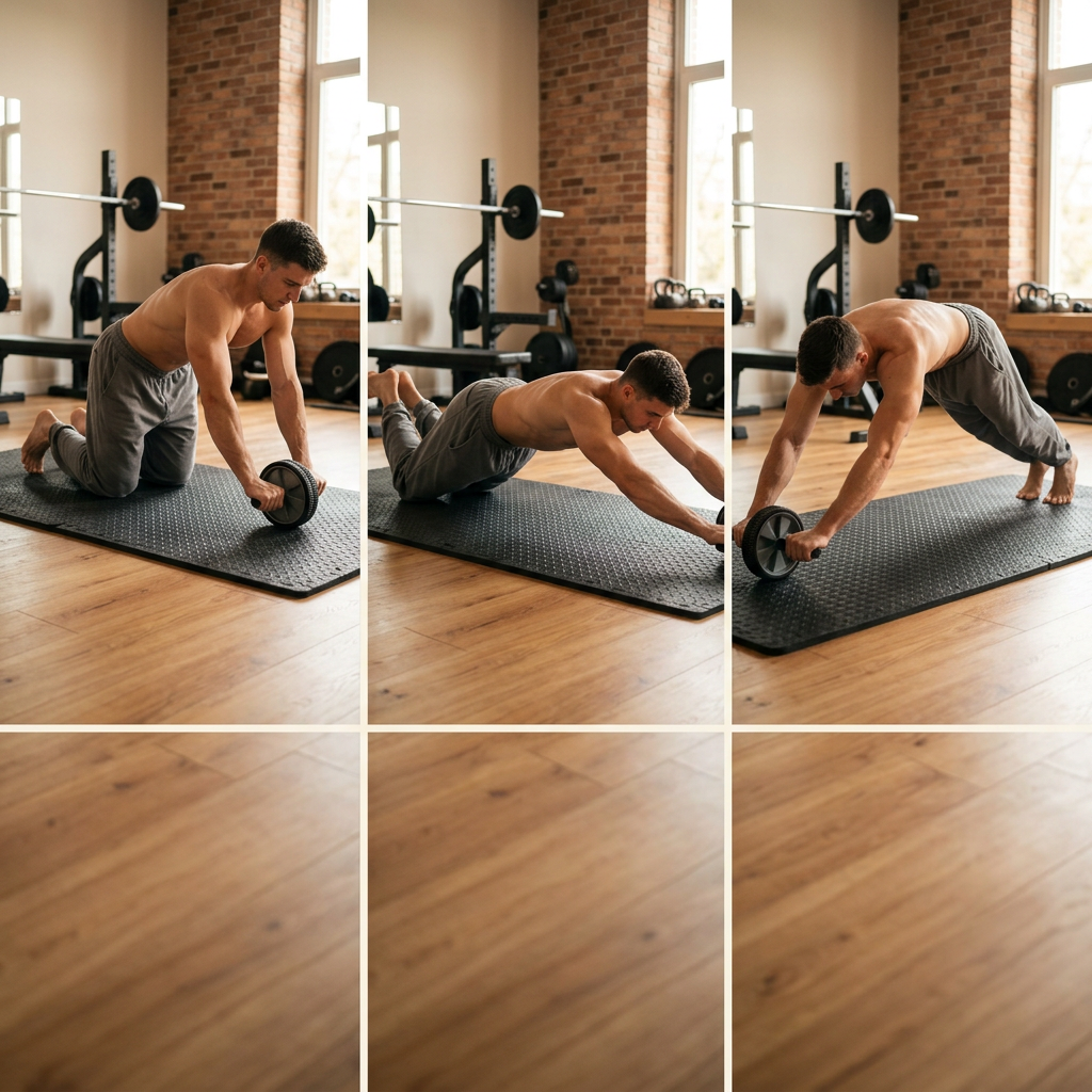 Trois exercices réalisables avec la roue abdominale Hardset — extension, gainage, rotation