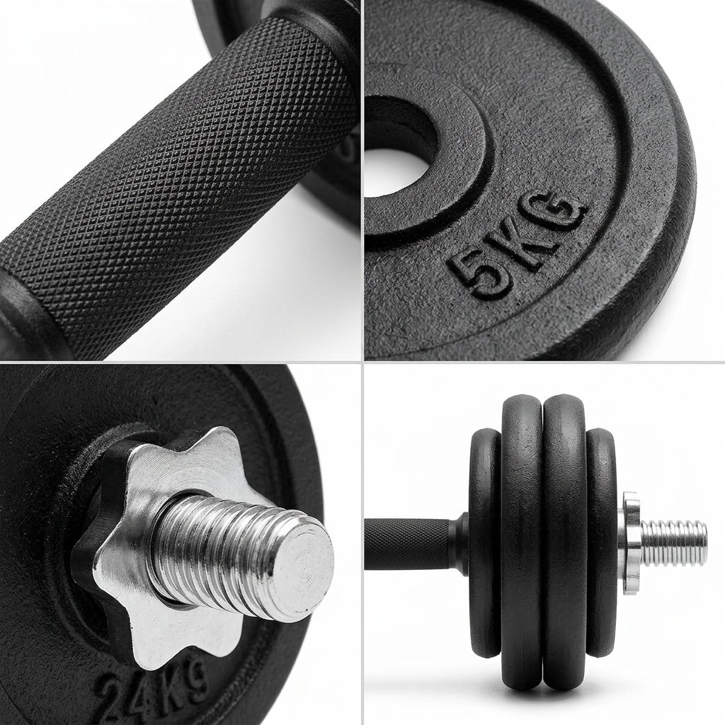 Mécanisme de réglage de charge du set haltères Hardset 30 kg