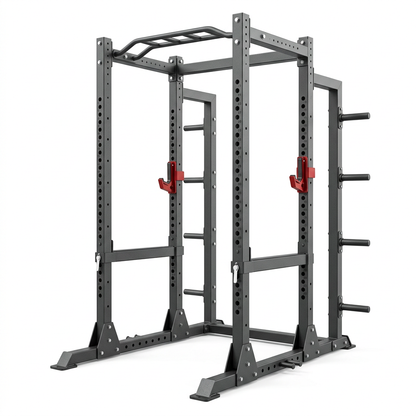 Cage de squat Hardset structure acier robuste sur fond blanc