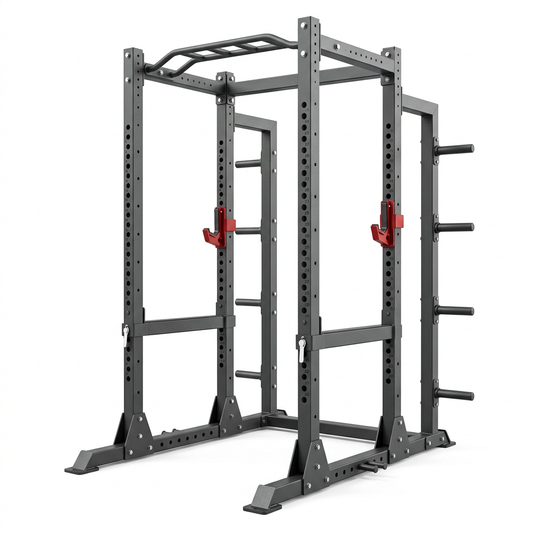 Cage de squat Hardset structure acier robuste sur fond blanc